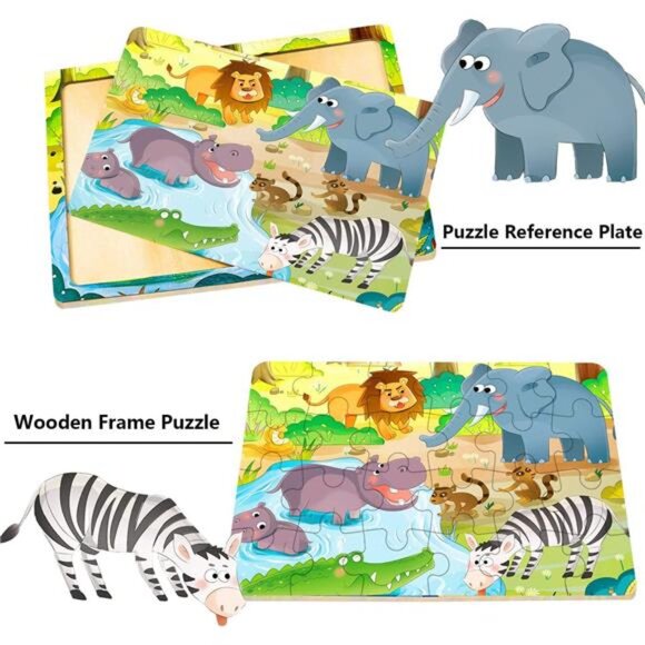 Puzzles for Kids Ages 3-5, 24 Piece Colorful Wooden Puzzles for Toddler - Picture 11 of 16